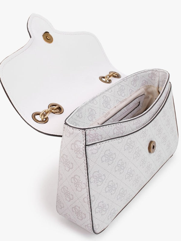 Rossana Convertible Dove Multi Logo Cross-Body Bag