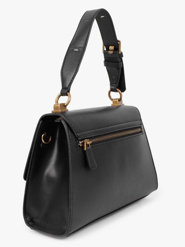 Stephi Black Top Handle Bag