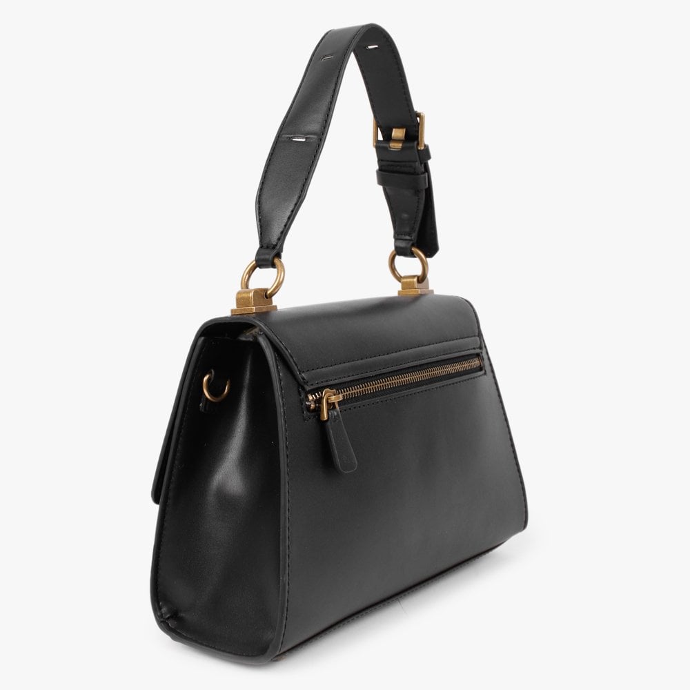 Stephi Black Top Handle Bag