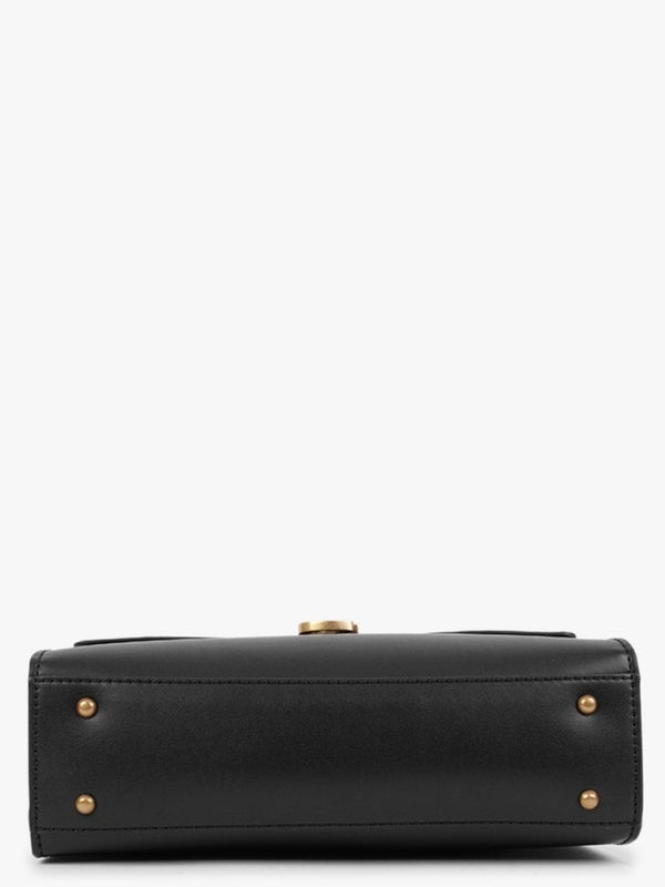 Stephi Black Top Handle Bag