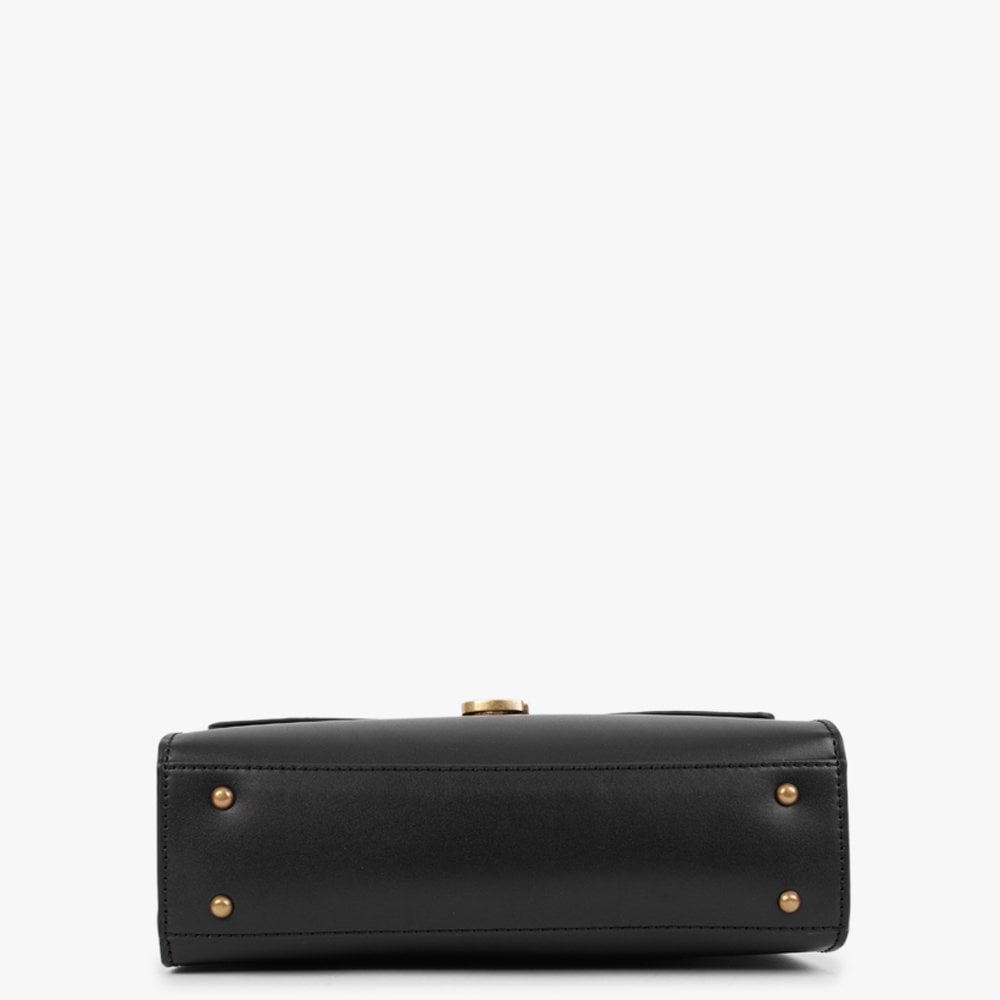 Stephi Black Top Handle Bag