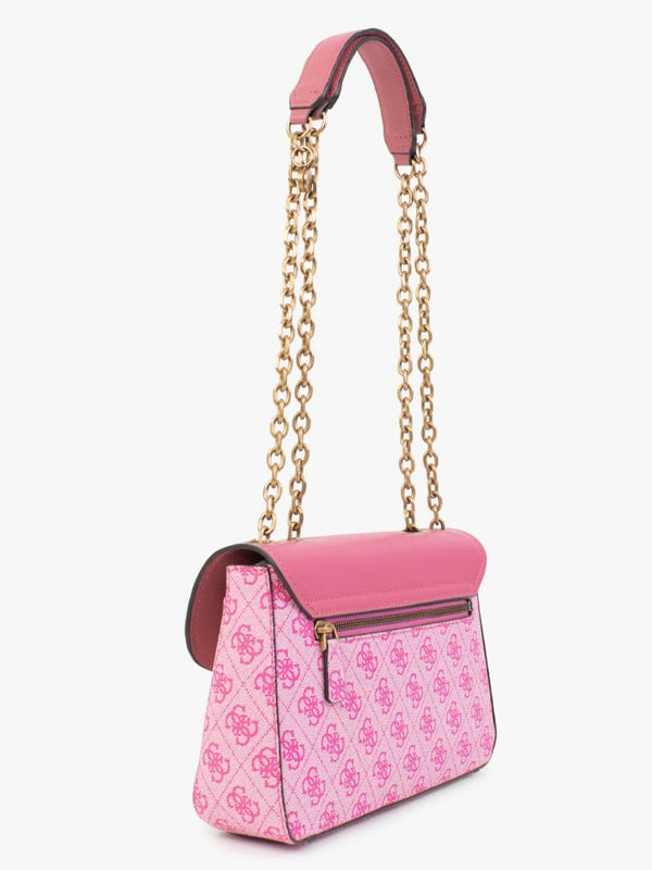 Rossana Convertible Bright Pink Multi Logo Cross-Body Bag