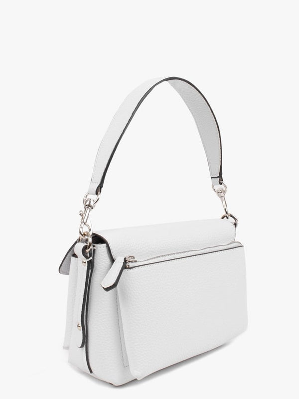 Eco Brenton White Flapover Shoulder Bag