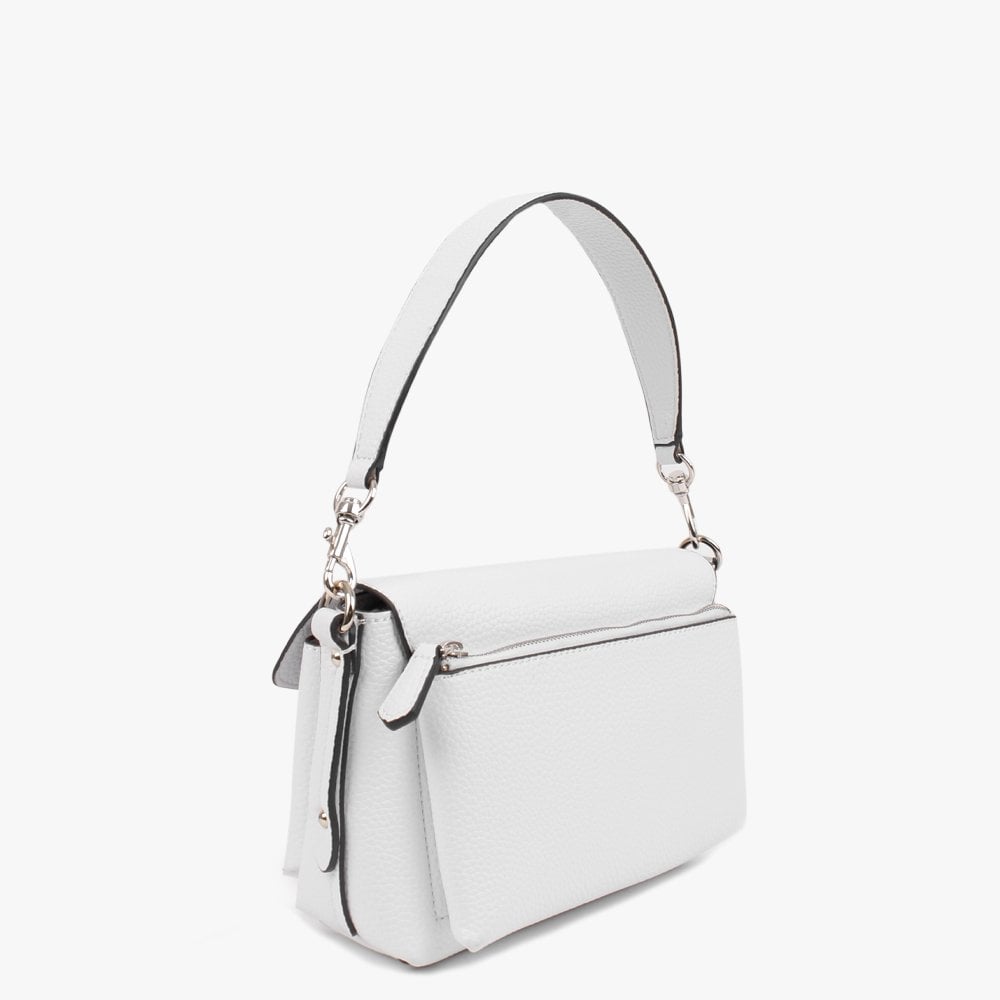Eco Brenton White Flapover Shoulder Bag