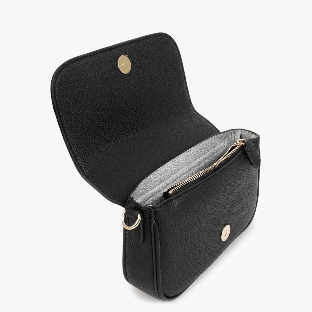 Pebble Black & Silver Wallet On A Strap