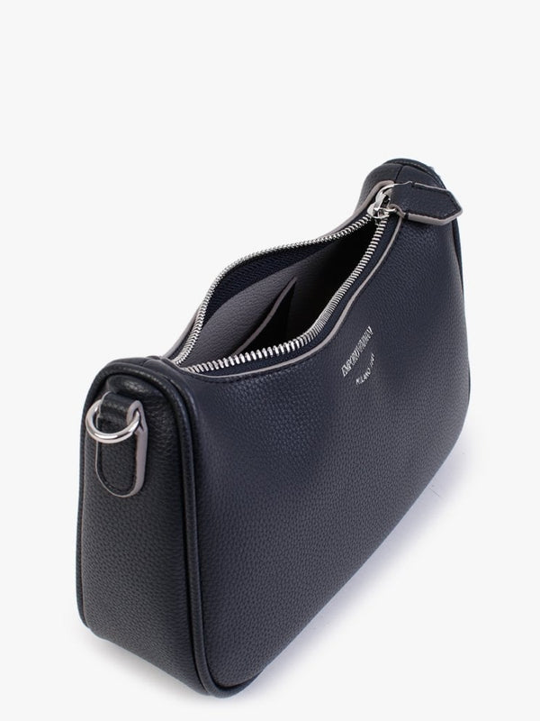 Lilly Navy Stone Pebbled Baguette Bag
