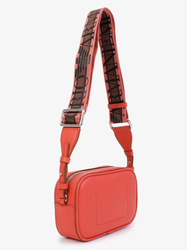 Lilly Orange Red Pebbled Camera Bag