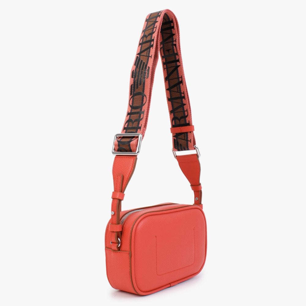 Lilly Orange Red Pebbled Camera Bag
