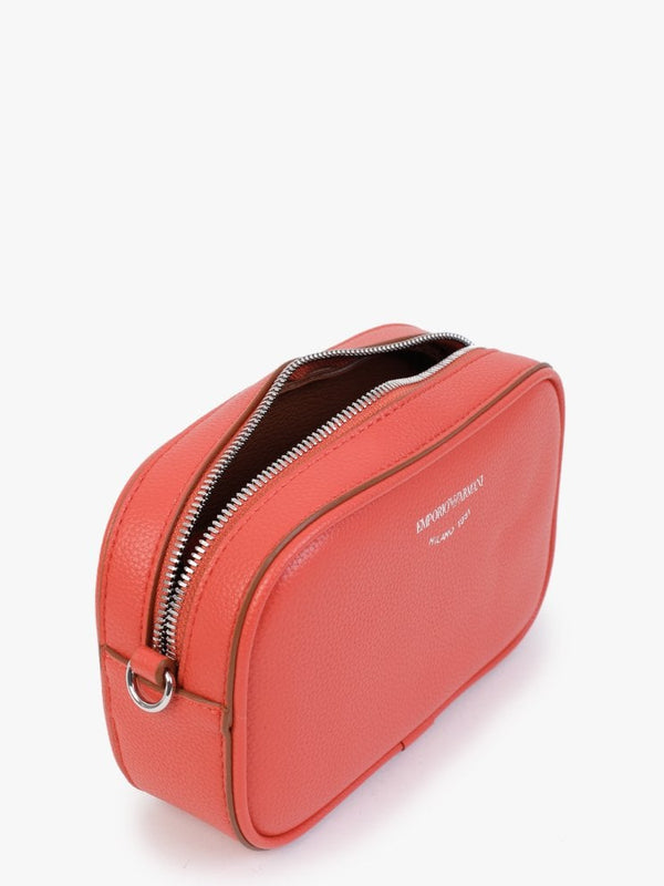 Lilly Orange Red Pebbled Camera Bag