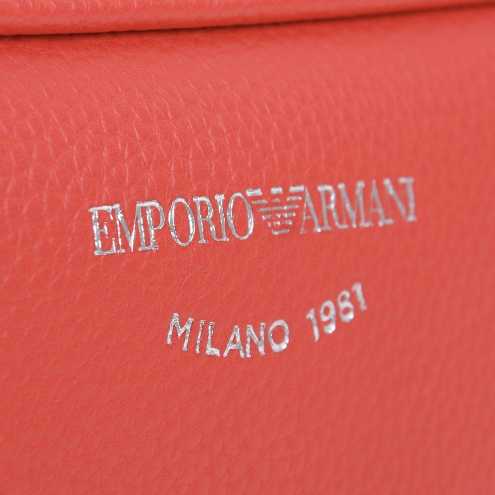 Lilly Orange Red Pebbled Camera Bag