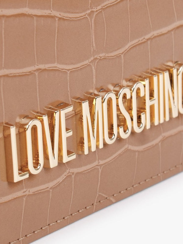 Tan Moc Croc Evening Bag