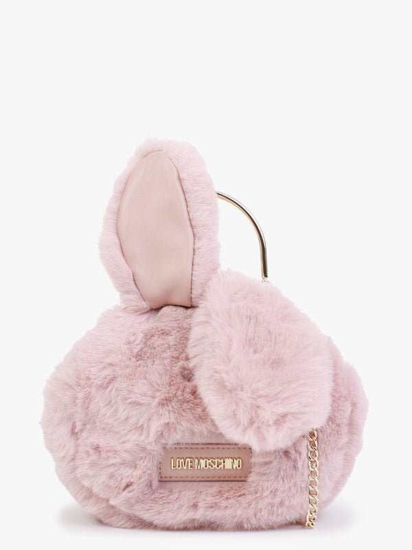 Fluffy Pink Rabbit Ears Top Handle Bag