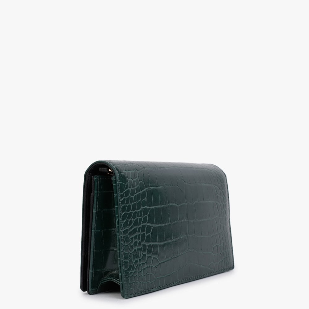 Green Moc Croc Evening Bag