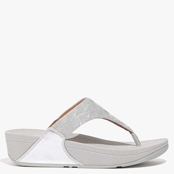 Lulu Glitz Silver Toe Post Sandals
