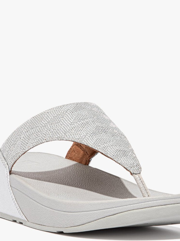 Lulu Glitz Silver Toe Post Sandals