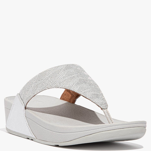 Lulu Glitz Silver Toe Post Sandals