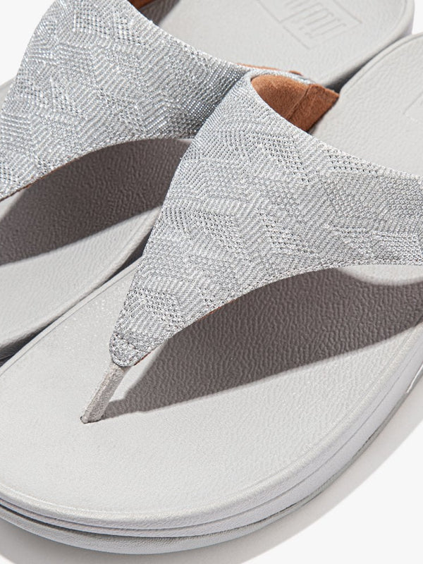 Lulu Glitz Silver Toe Post Sandals