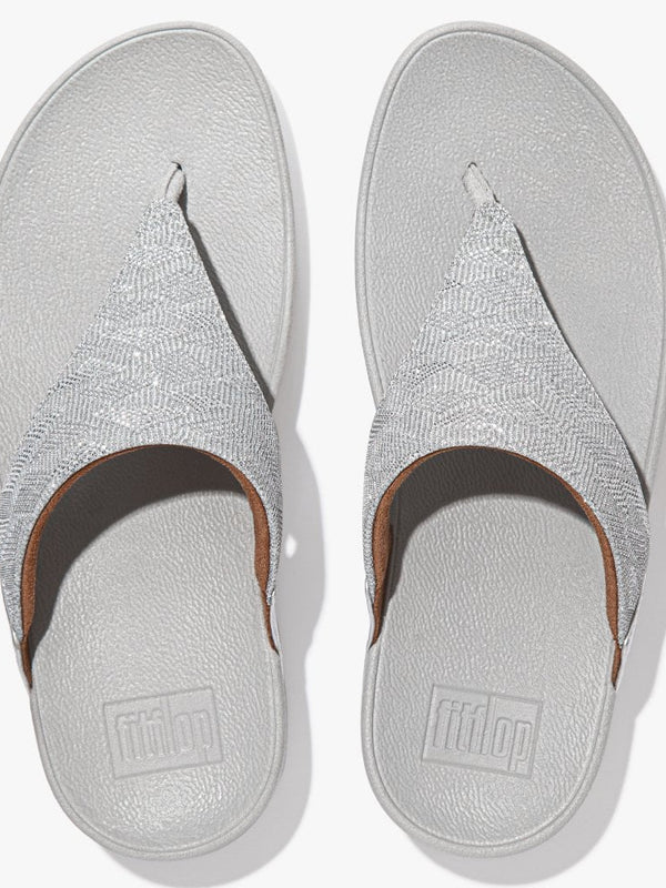 Lulu Glitz Silver Toe Post Sandals