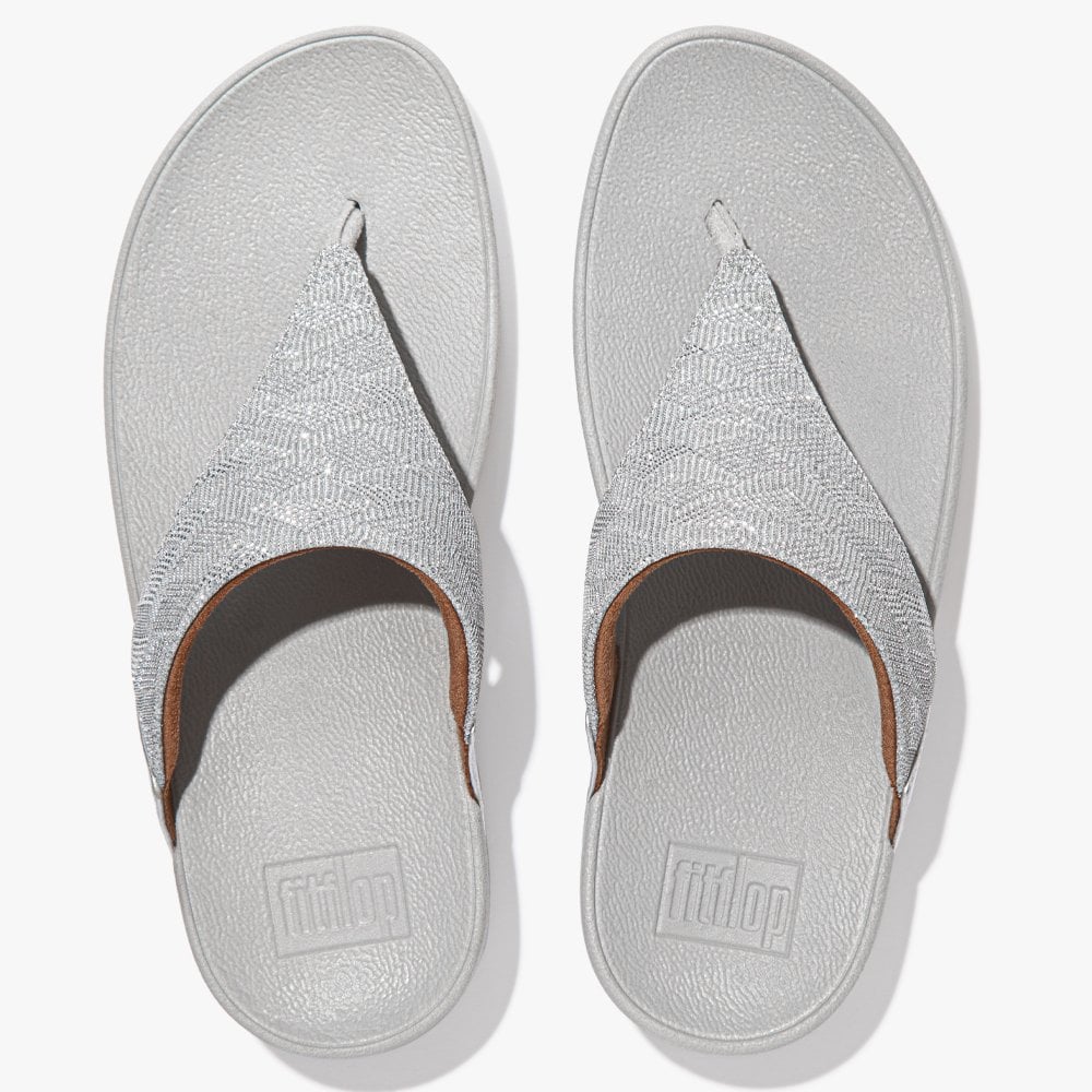 Lulu Glitz Silver Toe Post Sandals