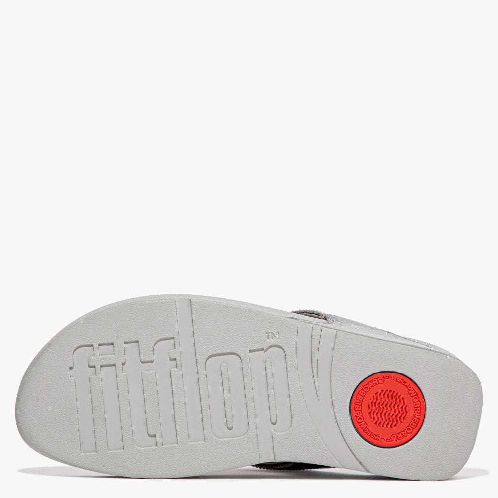 Lulu Lasercrystal Silver Leather Toe Post Sandals