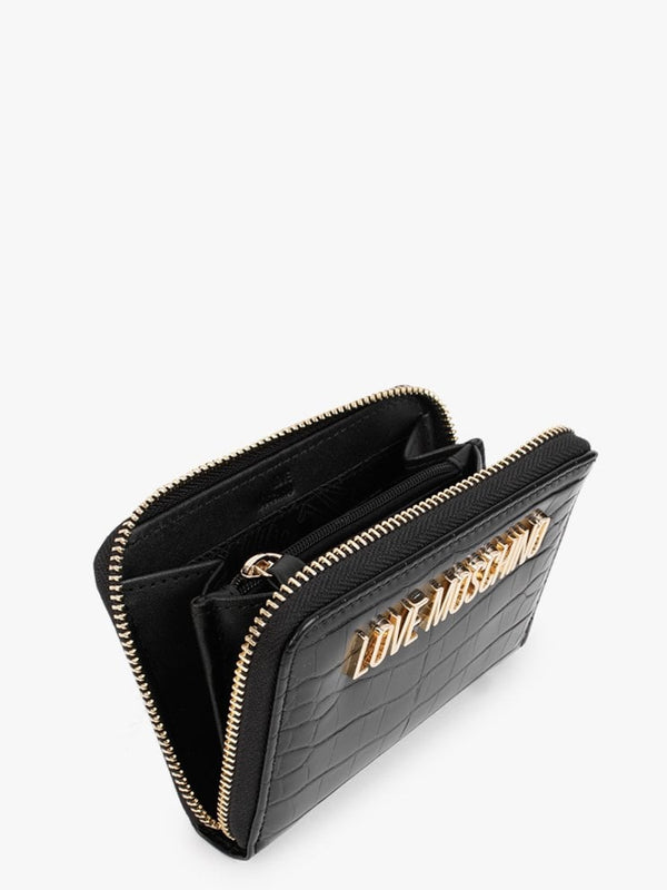 Love Lock Black Moc Croc Purse