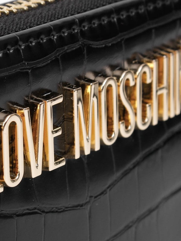 Love Lock Black Moc Croc Purse