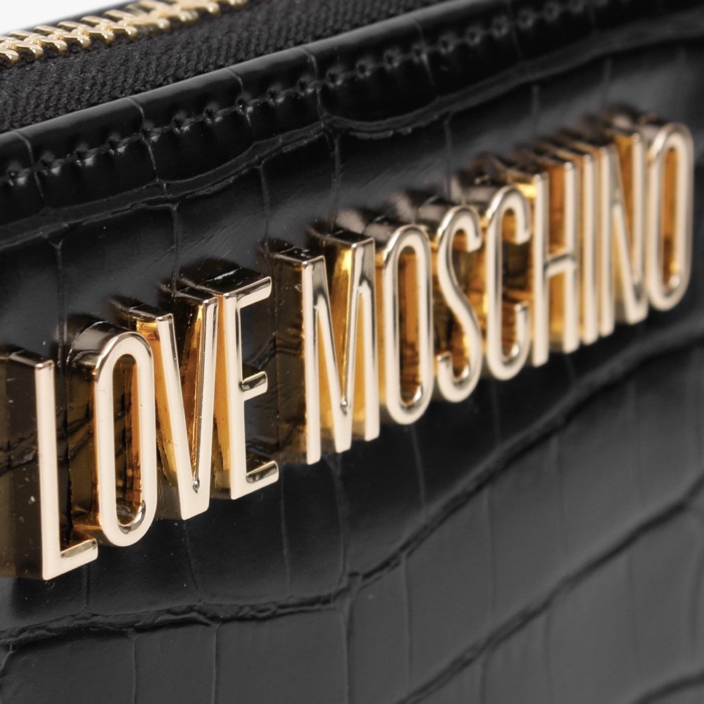 Love Lock Black Moc Croc Purse