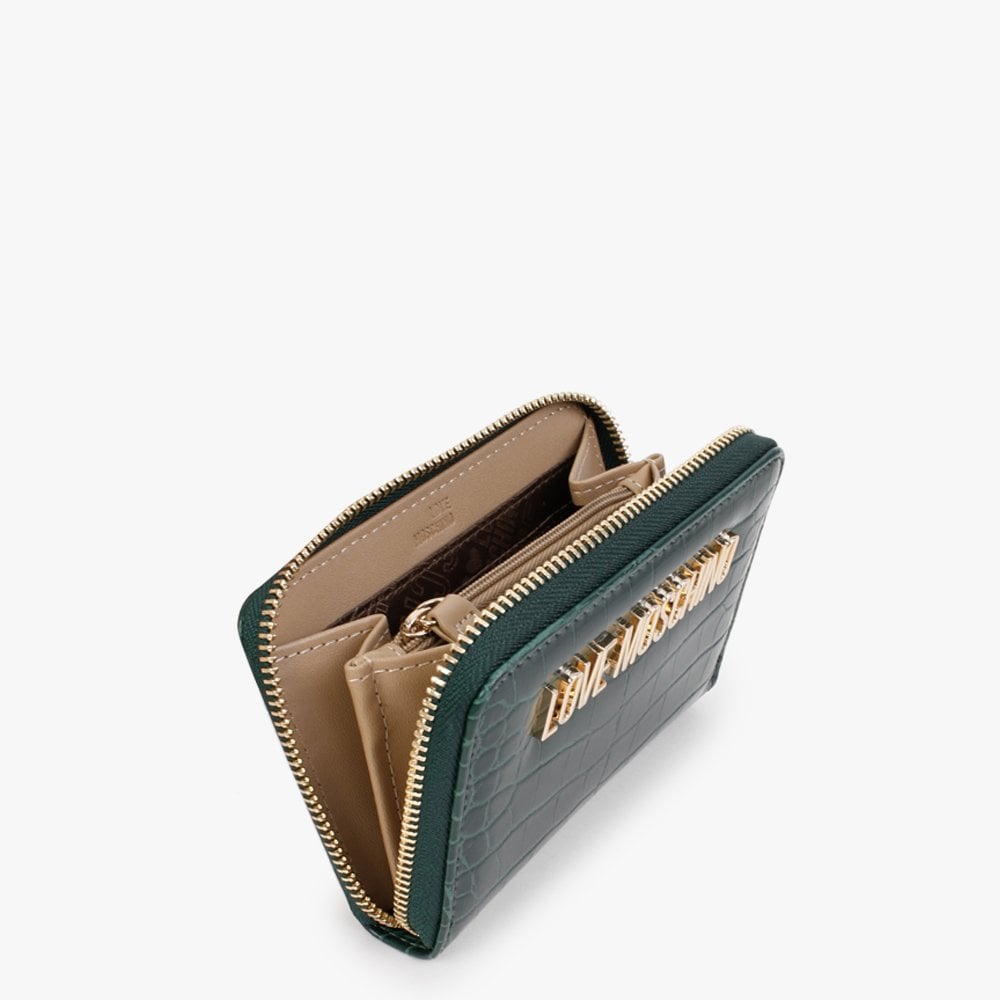 Love Lock Green Moc Croc Purse