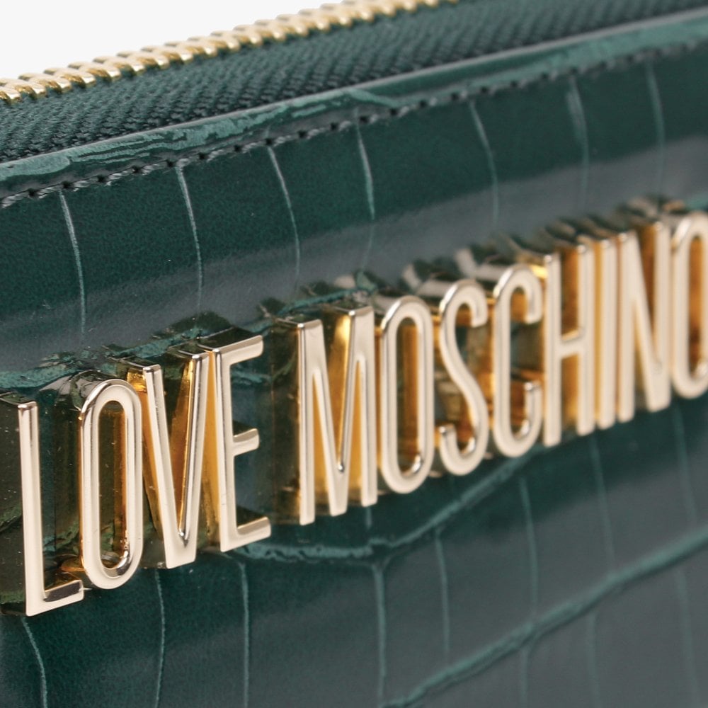 Love Lock Green Moc Croc Purse