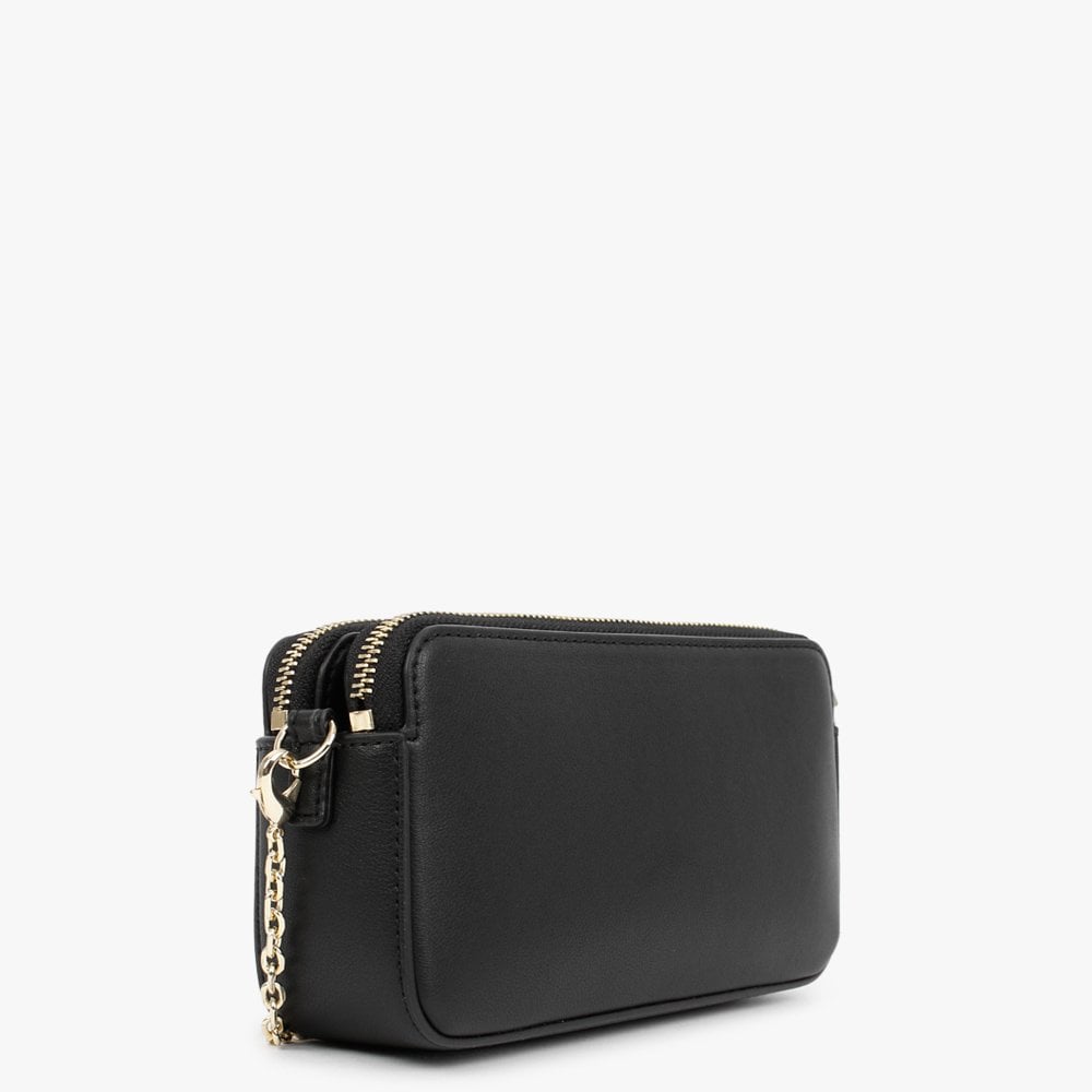 Heart Black Chain Cross-Body Bag
