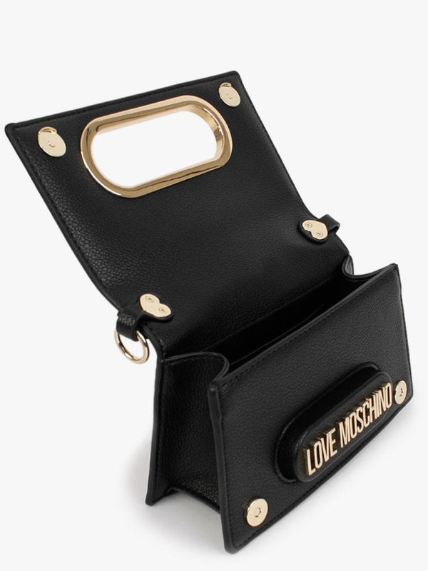 Small Grainy Black Cross-Body Bag