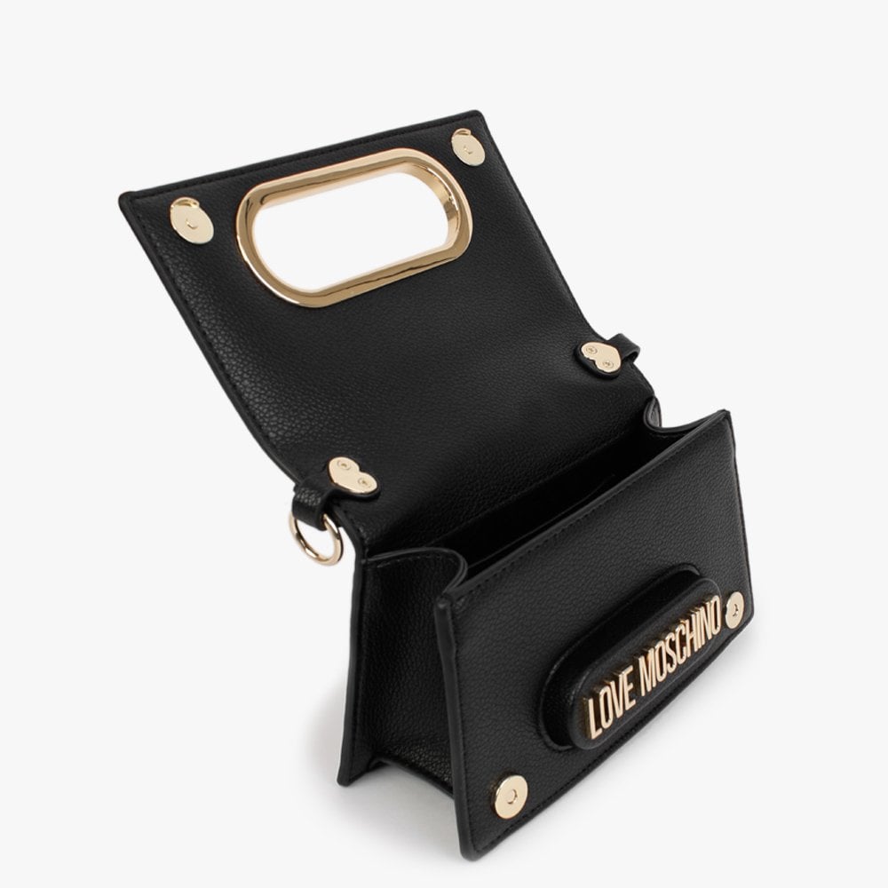 Small Grainy Black Cross-Body Bag