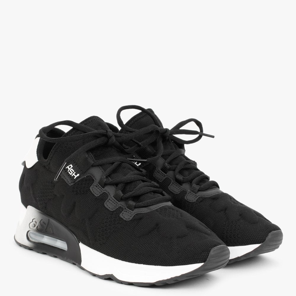 Lift Flower Recycled Black Knitted Trainers