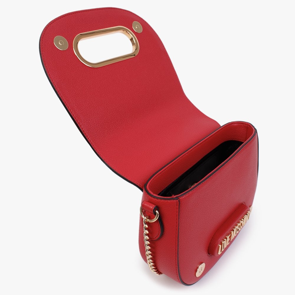 Grainy Red Chain Cross-Body