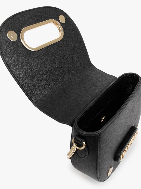 Grainy Black Chain Cross-Body