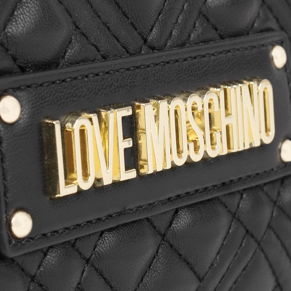 Diamond Quilt Chain Black Day Bag