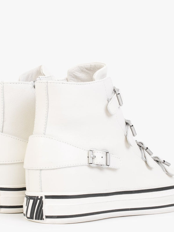 Virgin II Tofu Leather Buckled High Top Trainers