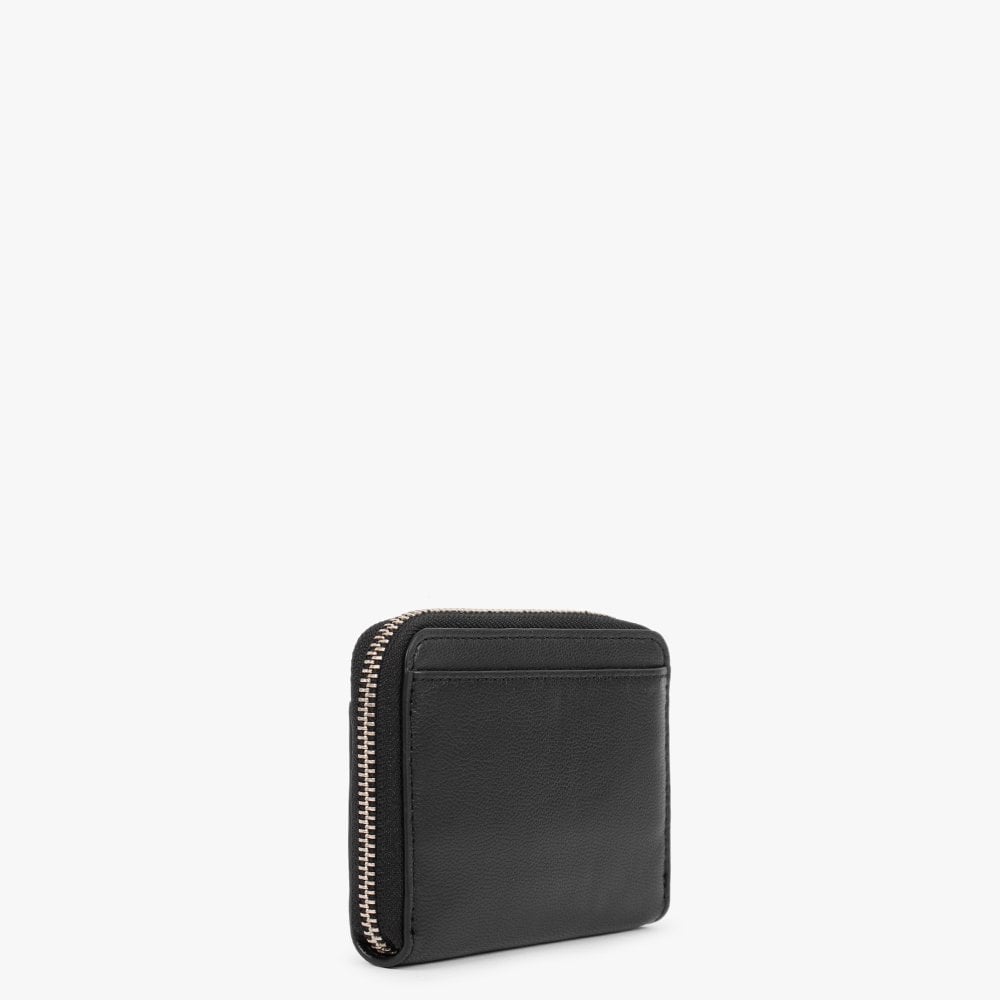 The Slim 84 Black Leather Zip Around Wallet