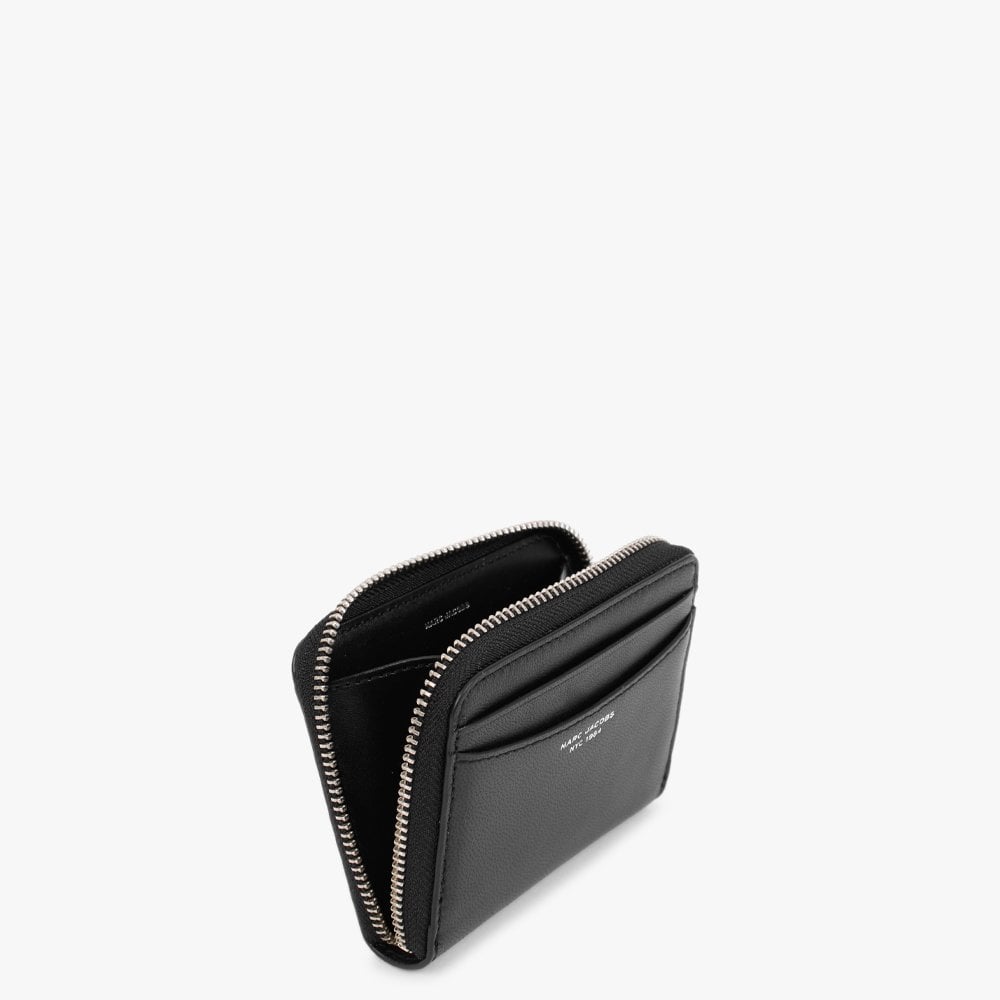 The Slim 84 Black Leather Zip Around Wallet