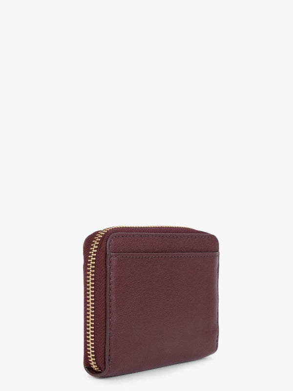The Slim 84 Chianti Leather Zip Around Wallet