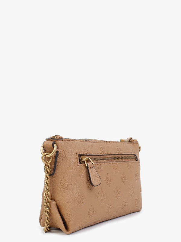 Mini Helaina Caramel Stamp Logo Cross-Body Bag