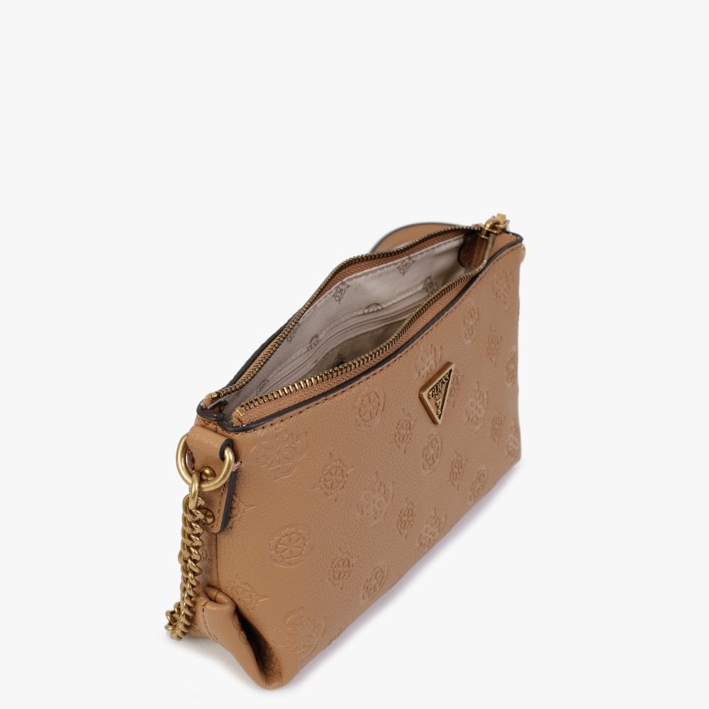 Mini Helaina Caramel Stamp Logo Cross-Body Bag