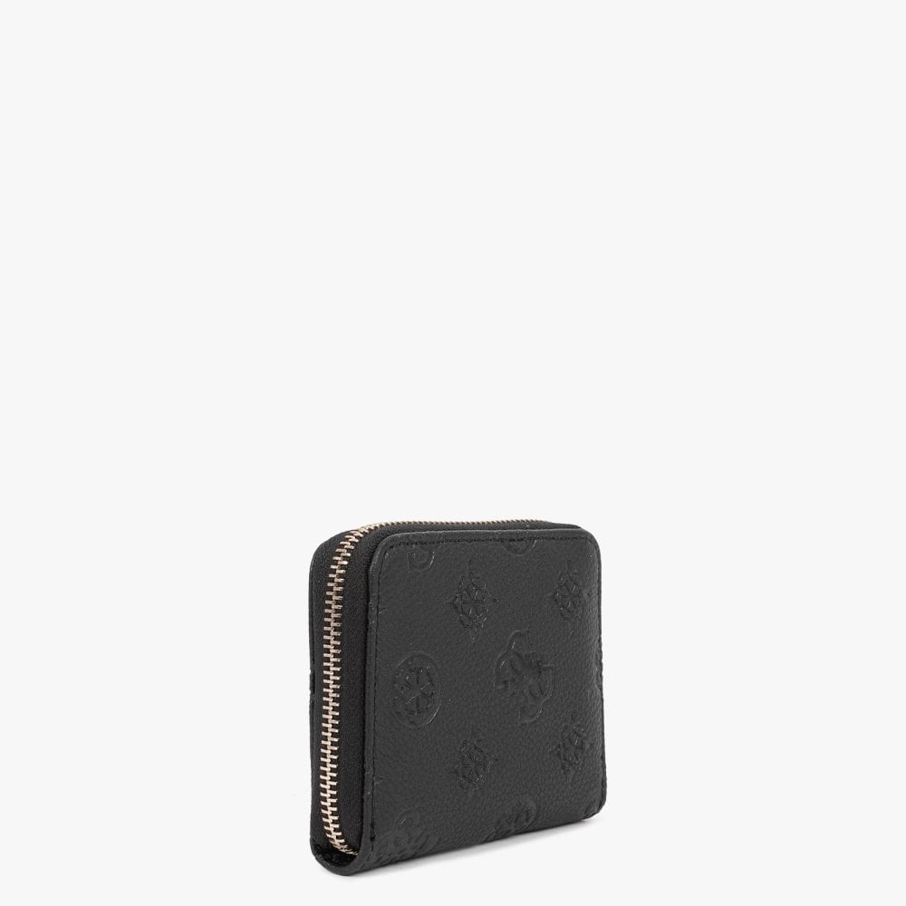 Small Helaina Signature Black Zip Around Purse
