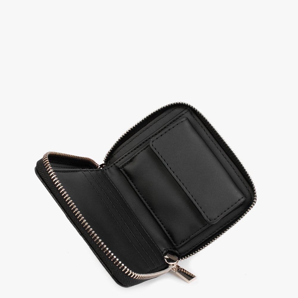 Small Helaina Signature Black Zip Around Purse