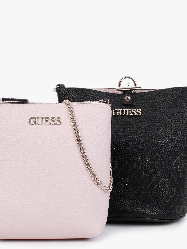 Amara Black Perforated Logo Bucket Bag