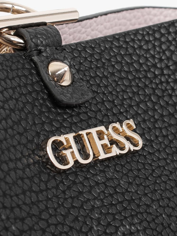 Amara Black Perforated Logo Bucket Bag