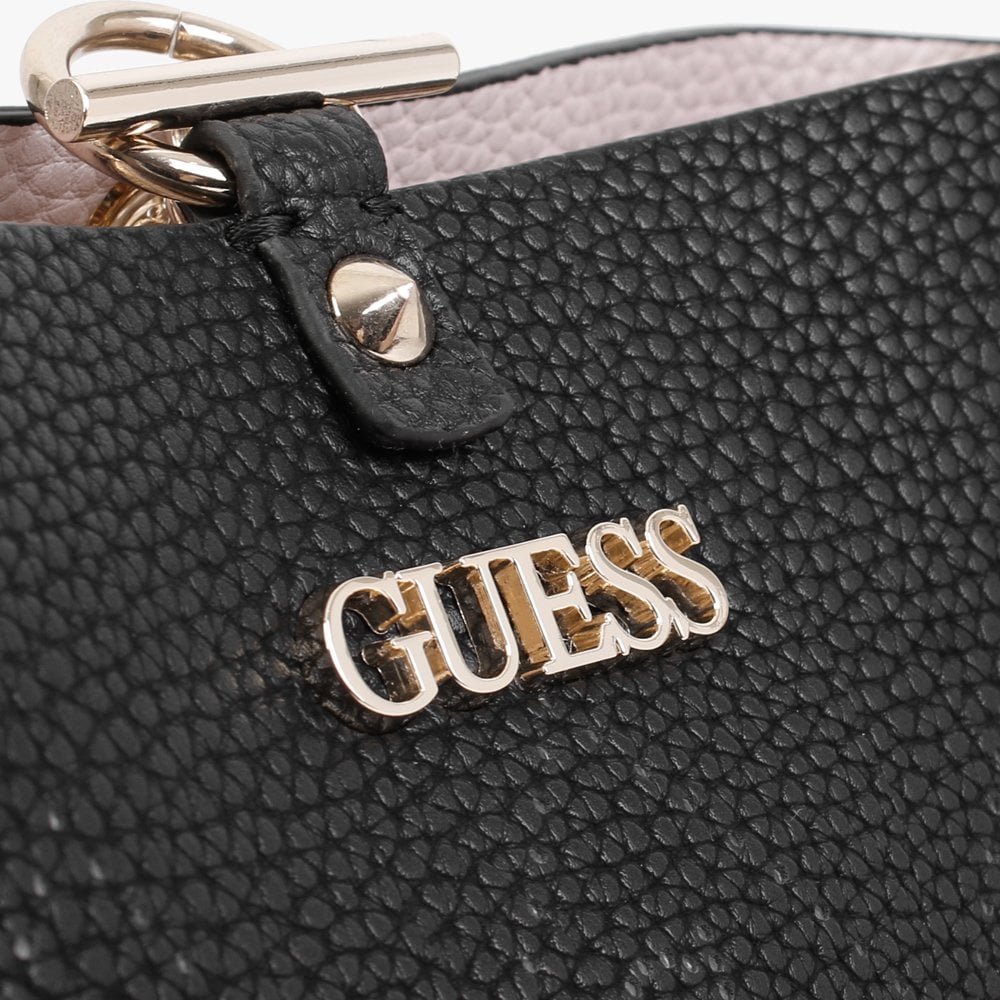 Amara Black Perforated Logo Bucket Bag