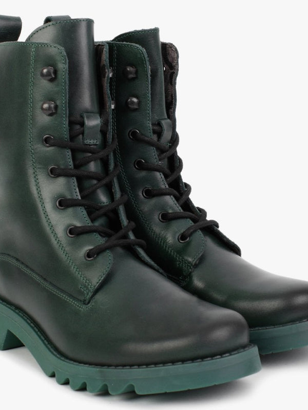 Reid Petrol Leather Calf Boots