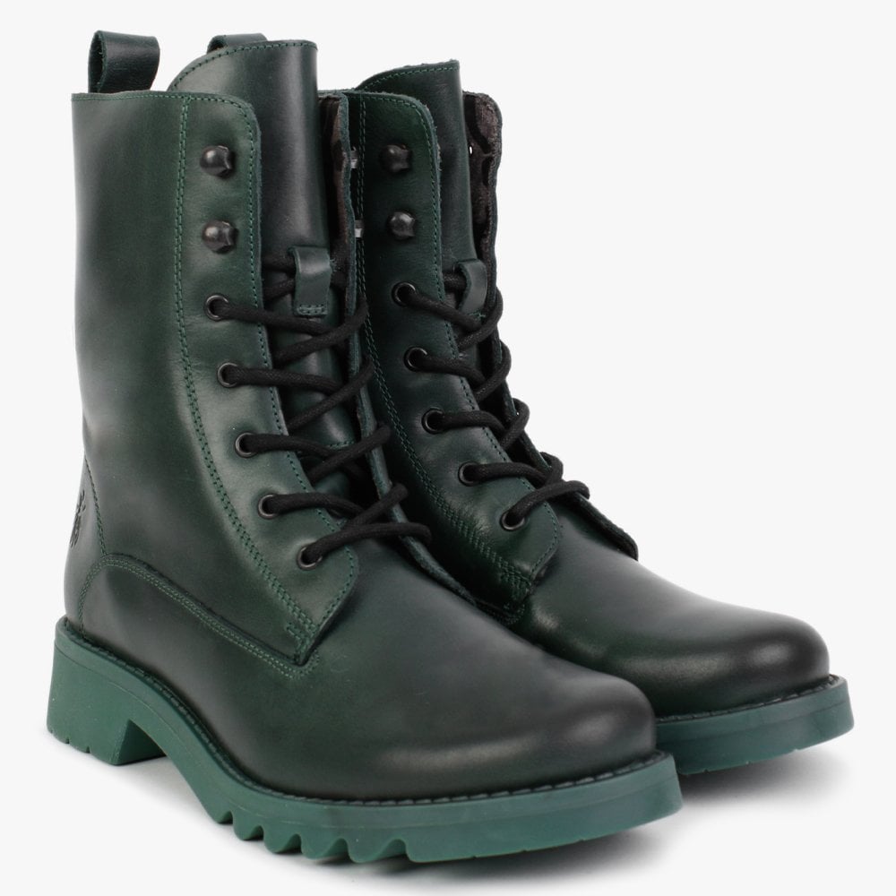 Reid Petrol Leather Calf Boots