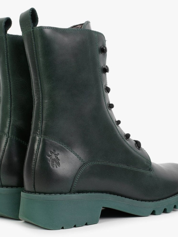 Reid Petrol Leather Calf Boots